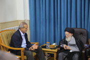 Rencontre du président avec le grand ayatollah Shobeiri Zanjani