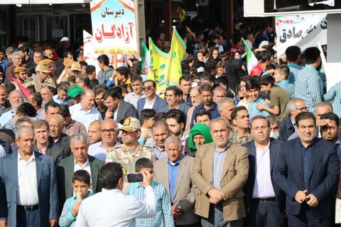 تصاویر/راهپیمایی ۱۳ آبان در شهرستان دهلران برگزار شد