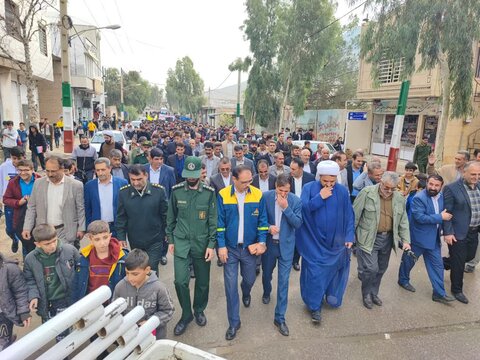 تصاویر راهپیمایی مردم انقلابی بخش طرهان کوهدشت