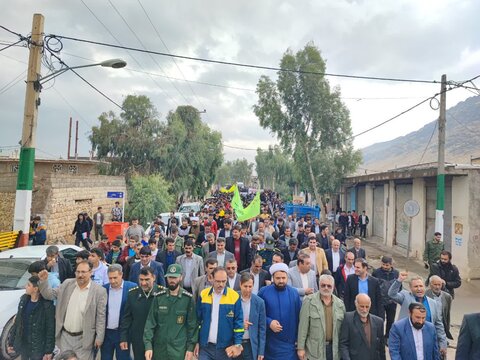 تصاویر راهپیمایی مردم انقلابی بخش طرهان کوهدشت