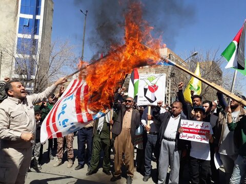 تصاویر/ راهپیمایی ۱۴ آبان در شهرستان بوکان