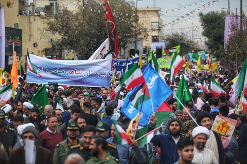 تصاویر/ مراسم راهپیمایی ۱۳ آبان در قم