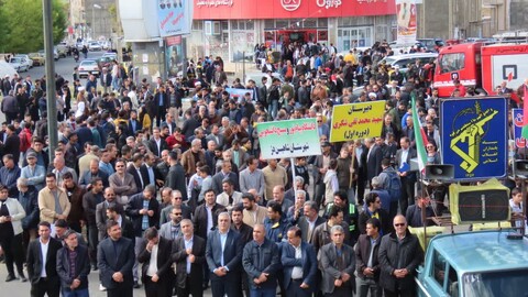 تصاویر/ راهپیمایی روز ۱۳ آبان در شاهین‌دژ