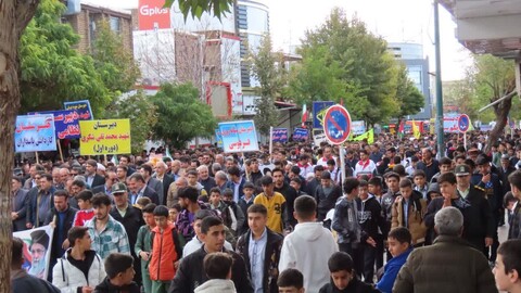 تصاویر/ راهپیمایی روز ۱۳ آبان در شاهین‌دژ