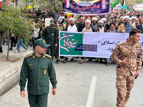 تصاویر/ راهپیمایی ۱۳ آبان در شهرستان چایپاره