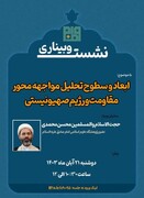 نشست علمی «ابعاد و سطوح تحلیل مواجهه محور مقاومت و رژیم صهیونیستی» در مازندران برگزار می‌شود