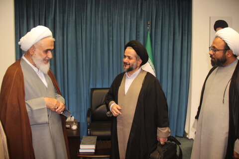 تصاویر / دیدار رئیس مرکز نخبگان حوزه های علمیه کشور با نماینده ولی فقیه در استان قزوین