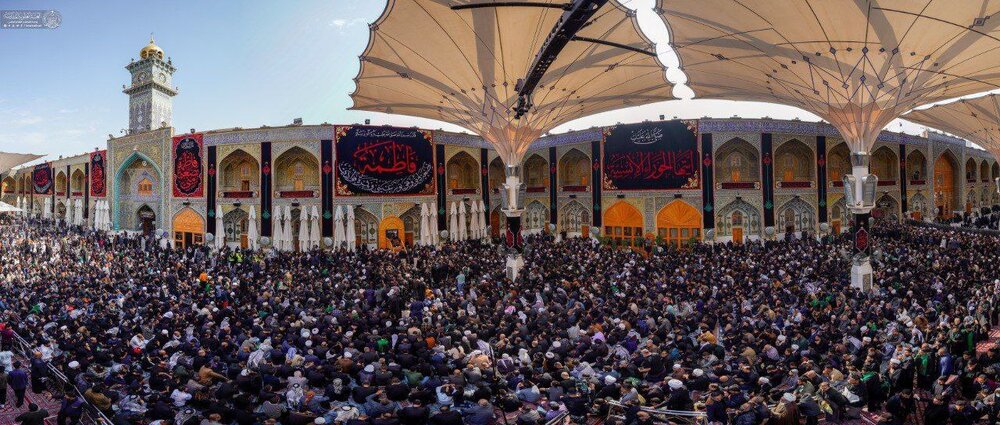 आयतुल्लाहिल उज़्मा हाफ़िज़ बशीर हुसैन नजफ़ी के नेतृत्व में नजफ अशरफ में अय्यामे फ़ातिमया के जुलूस का आयोजन