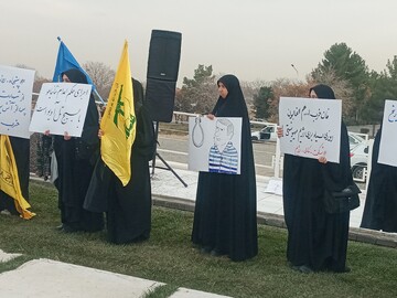 تجمع دانشجویی در حمایت از پیروزی جبهه مقاومت+ عکس