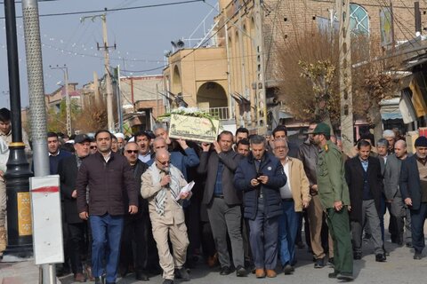 تصاویر/ تشییع پیکر مطهر شهید گمنام دوران دفاع مقدس در شهرستان شوط