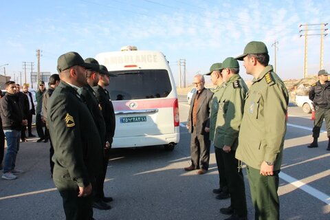 تصاویر/ مراسم استقبال از پیکر مطهر شهید گمنام در ورودی شهرستان تکاب