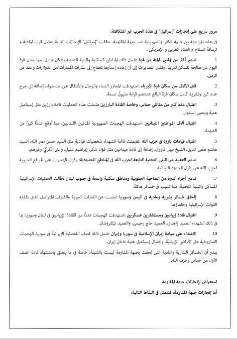 مقال | تحليل مقارن لإنجازات جبهة المقاومة وإنجازات الكيان الصهيوني الغاشم؛ مواجهة استدامت لأكثر من عام