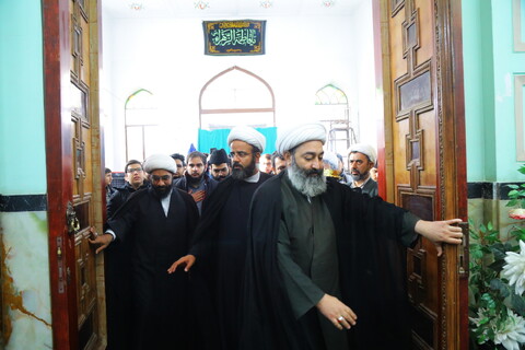 تصاویر/مراسم غبارروبی ضریح مطهرامامزاده سلطان محمدشریف(ع) توسط طلاب واساتید مدرسه علمیه امام صادق  (ع)