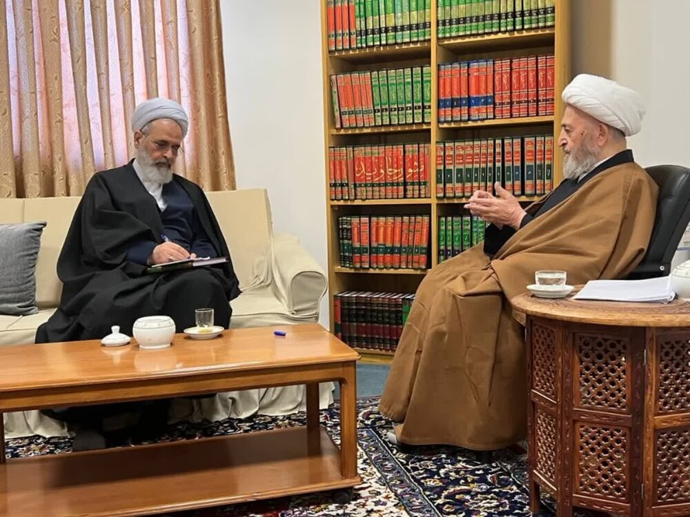 Ayatollah Arafi meets with Grand Ayatollah Sobhani