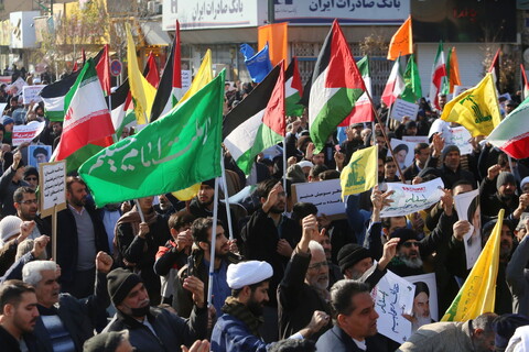 تصاویر/ راهپیمایی نمازگزاران قمی در محکومیت جنایات رژیم صهیونیستی وحمایت از مردم مظلوم لبنان و غزه