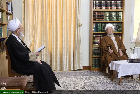 Photos/Ayatollah Arafi rencontre le Grand Ayatollah Makarem Shirazi