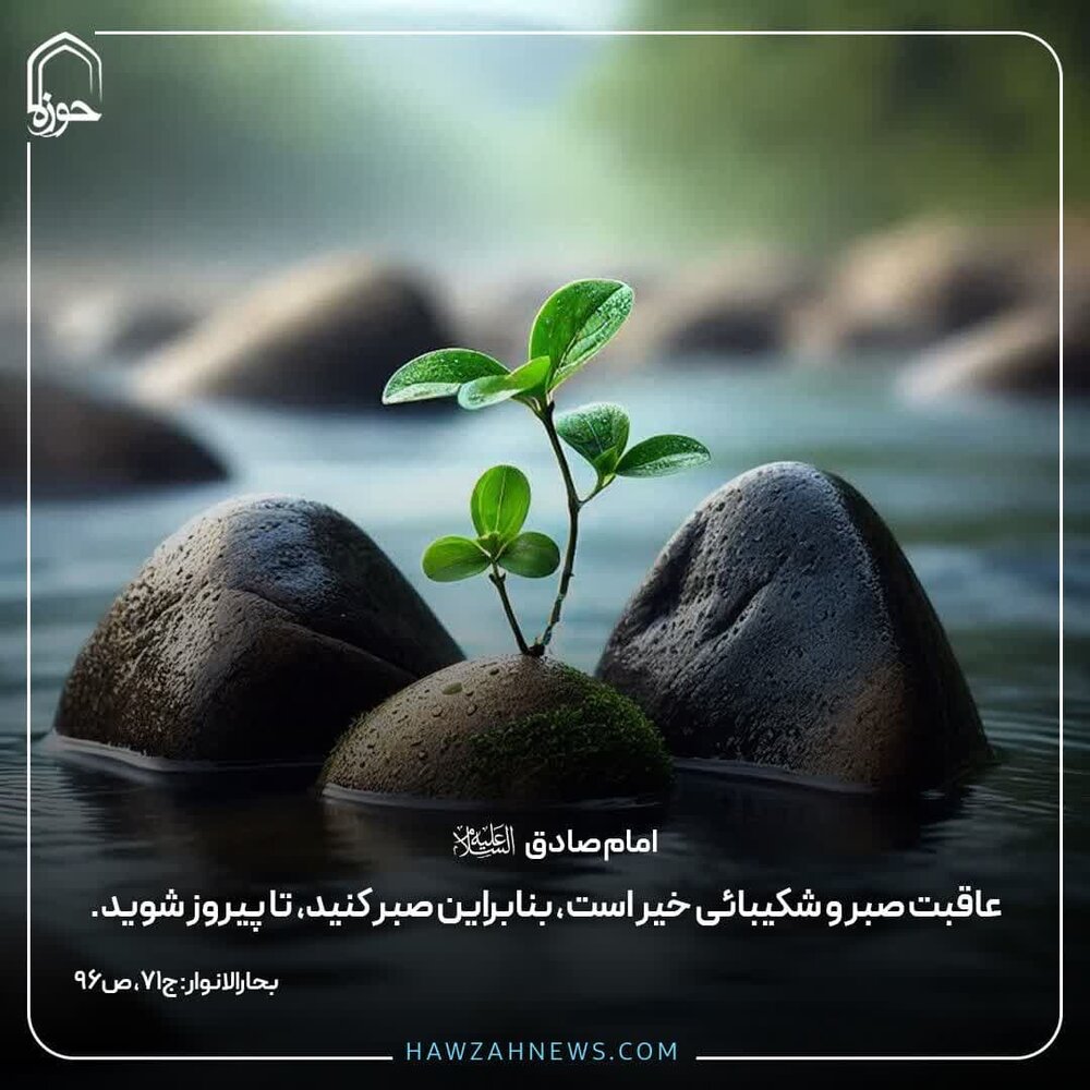 عکس نوشت|  ثمره نویدبخش صبر و شکیبایی