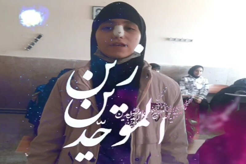 رجزخوانی دانشآموزان دبیرستانی شهرستان هرسین به مناسبت میلاد مولود کعبه+عکس