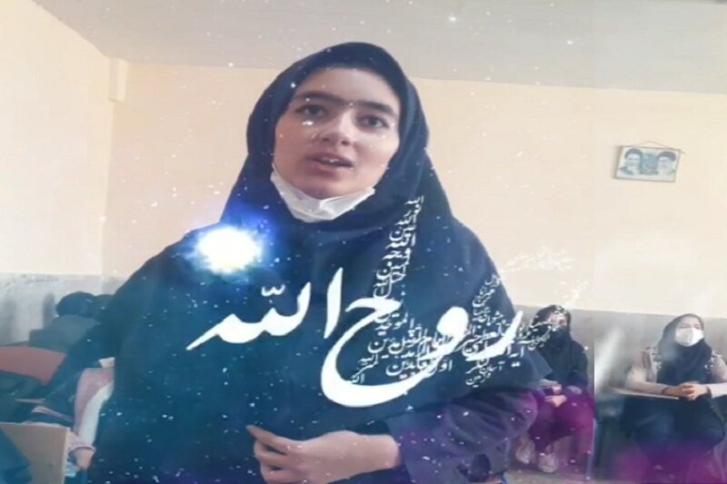 رجزخوانی دانشآموزان دبیرستانی شهرستان هرسین به مناسبت میلاد مولود کعبه+عکس