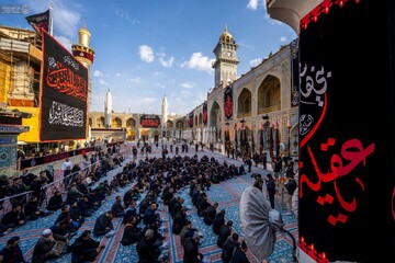 تصاویر/ برگزاری عزاداری وفات حضرت زینب (س) در آستان علوی