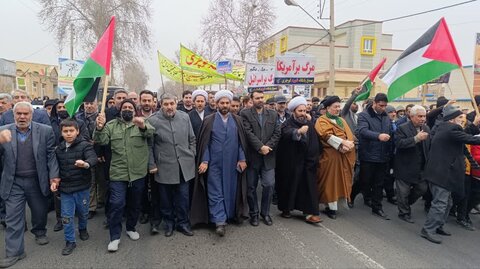 تصاویر/ راهپیمایی جشن پیروزی مقاومت و ملت فلسطین و جمعه نصر در خوی