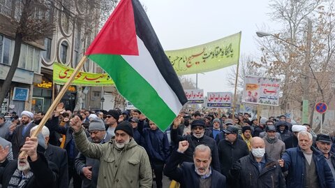 تصاویر/ راهپیمایی جشن پیروزی مقاومت و ملت فلسطین و جمعه نصر در خوی