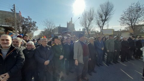 تصاویر/ راهپیمایی نمازگزاران جمعه  میانه در همبستگی با مردم مقتدر غزه