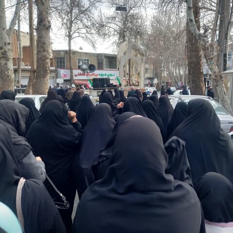 تصاویر/راهپیمایی جشن پیروزی و همبستگی با مردم مقتدر غزه در محلات