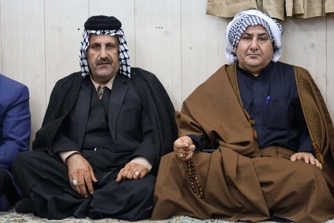 دیدار دست اندرکاران شورای حل اختلاف وجهای عشایر عرب استان با آیت الله موسوی جزایری