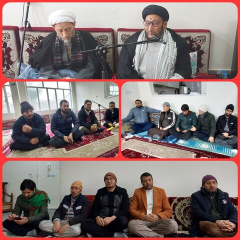 انجمنِ صاحب الزمان (ع) کے امور مذہبی اور قضاوت کے سربراہ کی انجمن کے طلاب سے ملاقات