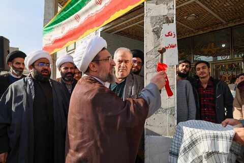 تصاویر/ زنگ انقلاب در مدرسه علمیه امیرالمومنین ع تبریز