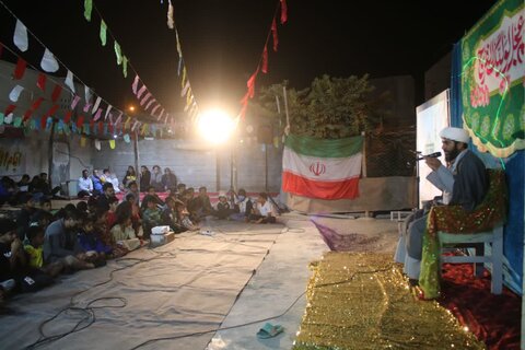 تصاویر /جشن ولادت سرداران کربلا در محله سرریگ از توابع شهرستان جاسک