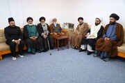 آیت اللہ سید شمیم الحسن کی سربراہی میں انجمن غلامان سیدہ زینبؑ لکھنؤ کے وفد کی آیت اللہ العظمیٰ بشیر حسین نجفی سے ملاقات