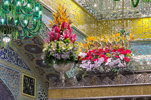 تصاویر/ گل‌آرایی ضریح مطهر رضوی به مناسبت اعیاد شعبانیه