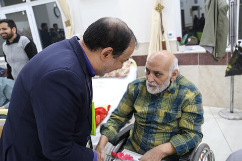 تصاویر/ دیدار استاندار با جانبازان در آسایشگاه