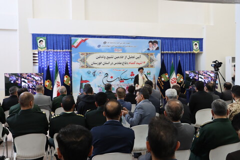 آیین تجلیل از خادمین تشییع و تدفین 14 شهید گمنام دفاع مقدس در خوزستان