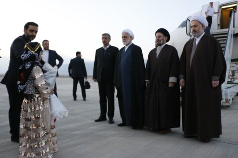 گزارش تصویری ورود رئیس قوه قضاییه به خرم‌آباد