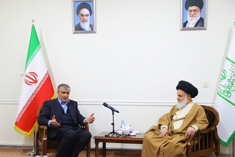 تصاویر / دیدار رییس سازمان انرژی اتمی کشور با آیت الله حسینی بوشهری