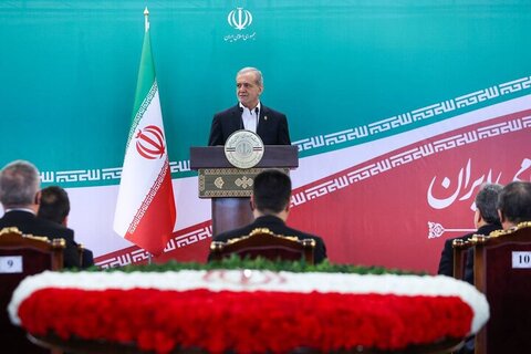 ایرانی صدر کا غیر ملکی سفیروں سے خطاب؛ عالمی دہشت گرد کا ایران پر الزام مضحکہ خیز ہے