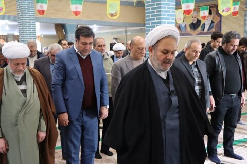 تصاویر/ آیین عبادی سیاسی نماز جمعه نوشین شهر