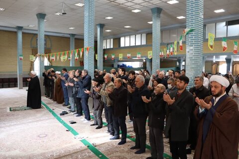 تصاویر/ آیین عبادی سیاسی نماز جمعه نوشین شهر