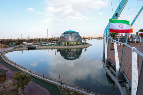 تصاویر/ افتتاح مجتمع‌ تفریحی و گردشگری در سیرجان با حضور رئیس جمهور