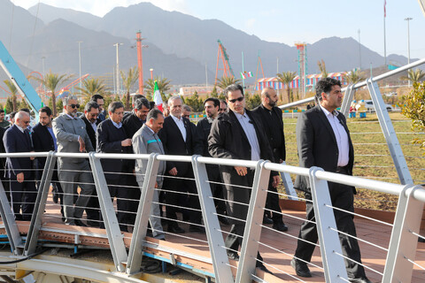 تصاویر/ افتتاح مجتمع‌ تفریحی و گردشگری در سیرجان با حضور رئیس جمهور