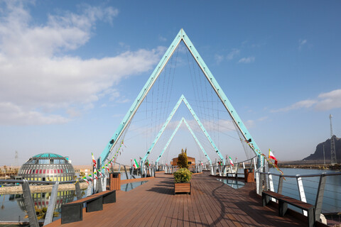 تصاویر/ افتتاح مجتمع‌ تفریحی و گردشگری در سیرجان با حضور رئیس جمهور