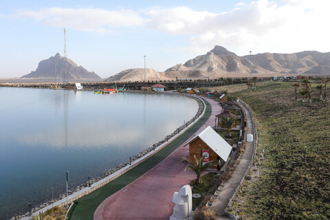 تصاویر/ افتتاح مجتمع‌ تفریحی و گردشگری در سیرجان با حضور رئیس جمهور