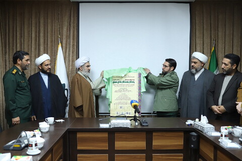 تصاویر/ آین رونمایی از پوستر رویداد رسانه ای یادگار ماندگار حاج شیخ