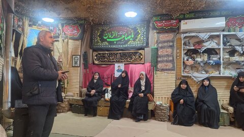 تصاویر/حضور طلاب بسیج فارغ‌التحصیلان موسسه آموزش عالی ریحانة النبی اراک در حسینیه سنگر