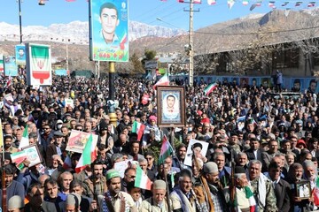 فیلم | حضور پرشور مردم یاسوج در راهپیمایی ۲۲ بهمن