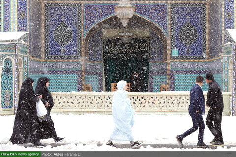 Photos/Le sanctuaire de Dame Masoumeh recouvert de neige