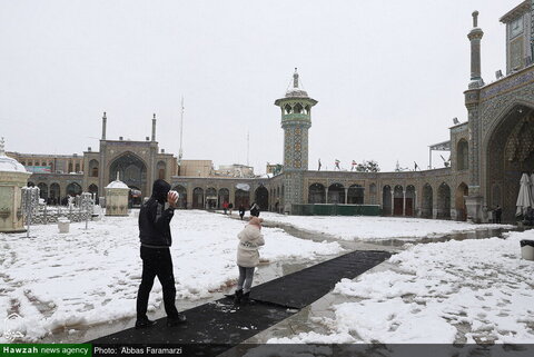 Photos/Le sanctuaire de Dame Masoumeh recouvert de neige